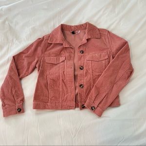 Peach cropped jean jacket